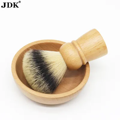 Golden Supplier Mens Grooming Shaving Kits Wood Shaving Brush and Bowl Set