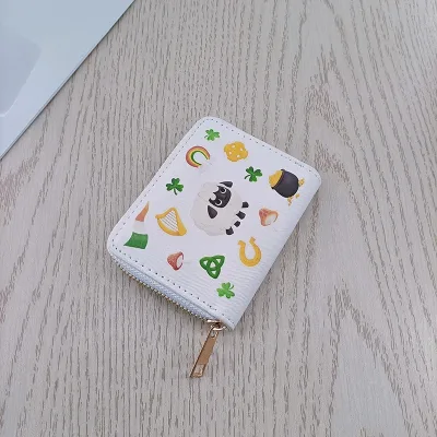 2026 New Women's Candy Pattern Zipper Flowers Card Wallet Zero Integrated Japanese Ins Style Large Capacity Multi-functional