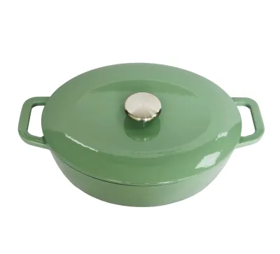 Heavy Weight Classic Design Dutch  Oven Cast Iron for  Slow-cooked Meats Soups and Stews, and Homemade Bread