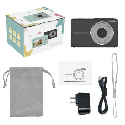 Retro Mini Digital Camera 44MP FHD 1080P 16X Zoom 2.4" Screen LED Flash Portable Point and Shoot Camera Kids