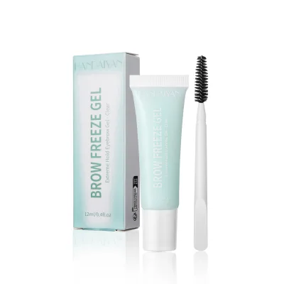 Vegan Freeze Wax Clear Eyebrow Enhance Strong Hold Waterproof Styling Lifting Gel Brush Wild Brow Sculpting with Free Styling