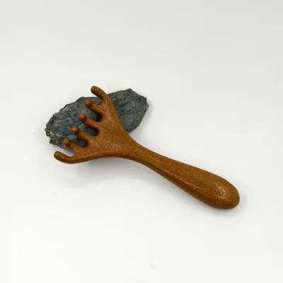 Sandalwood Wood Hairbrush Meridian Acupoint Therapy Massage Comb