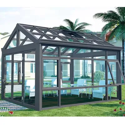 Garden Room Free Standing Sunroom Four Season Glas Terrace Patio Aluminum Enclosure Sunroom