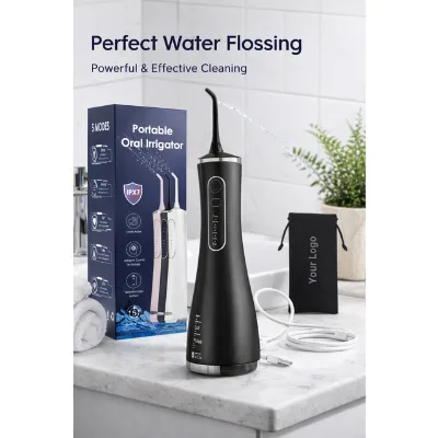 FDA Approved Electric Dental Irrigator Cordless Oral Care Rechargeable IPX7 Waterproof High Strength for Daily Use