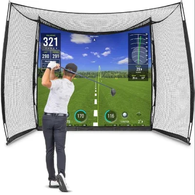 ZJFIT 10x8ft Golf Hitting Net Golf Practice Hitting Net with Target Cloth Indoor and Outdoor Net