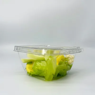 Food Container Takeaway Box for Salad Bowl and Cookie Packaging Square Bowl Party Soup Bowl with Lid PET Plastic Clear Plastic