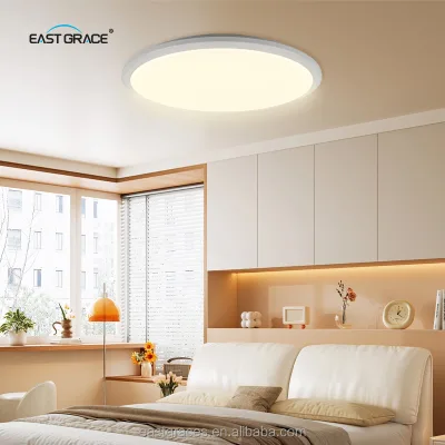 60mm Ultra-Thin LED Ceiling Light 12W-48W Tri-Color Wall Switch & Remote Dimming Microwave Sensor Option for Corridor Garage