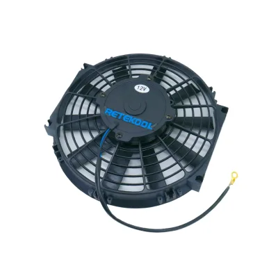 10-Inch DC 24V Auto AC Cooling Condenser Fan 80W Straight Blade Suction Type Blower for Air Conditioning System