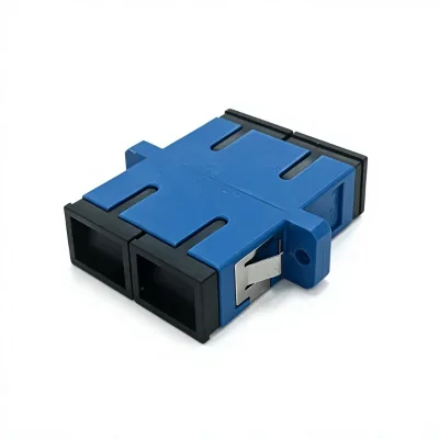 FTTH SC-SC Single Mode Duplex Two-piece housing Fiber Optic Adapter with mounting ears