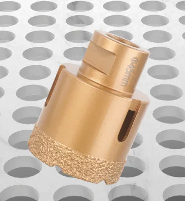 Heavy Duty Brazed Diamond Hole Cutter Set with Guide Plate, Dust-Free Drilling for Porcelain, Natural Stones