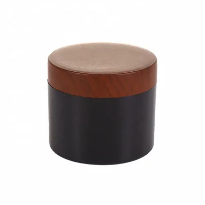 White Plastic Pp Cream Jar 15g 30g 50g 100g Plastic Empty Container With Bamboo Wooden Cap for Scrub Cream Cosmetic Container