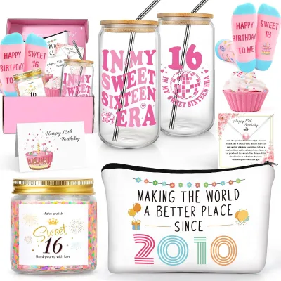 Vibrant Sweet Sixteen Cheerful Youthful Celebration Present Kit Girl Birthday Present Ideas for Her