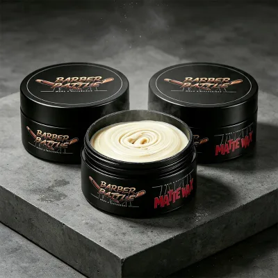 20+ Years BARBERBATTLE Print Your logo Mens Reworkabel Matte Texturizing Hair Clay Wax Hair Clay Wax for Men Styling Clay