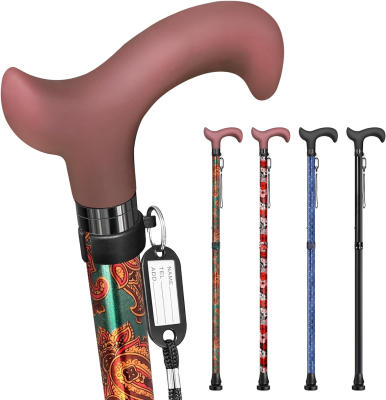 Walking Cane for Men and Women, Skin Texture Handle, Printing Doesn't Fade, Stylish Fancy Cane More Suitable for Long-Term Use