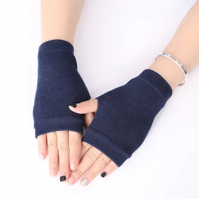 Wholesale Custom Logo Unisex Winter Fingerless Gloves Warm Half Finger Gloves for Typing Driving Office