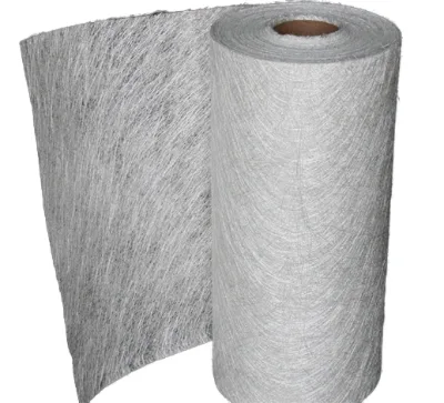 Fiberglass CSM E-Glass Transparent White Facing Mat Roll 1000mm  High Silica Glass Fiber Chopped Strand Staple