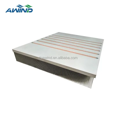 Aluminum Heavy Duty Extruded Aluminium Heatsink With Copper Heat Pipes Flat Heat Sink 180mm X 360mm , 260mm X160mm X 80mm