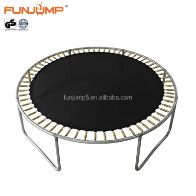 Trampoline Jumping Mat Replacement Black PP Fabric Gold V-Ring Hooks 6FT 8FT 10FT 12FT 14FT 16FT Round