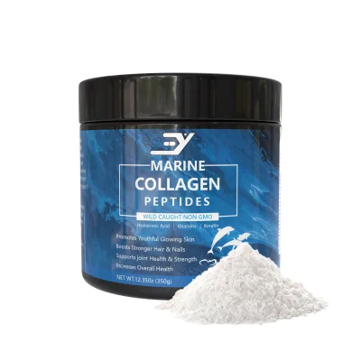 GMP Factory OEM ODM Marine Collagen Peptide Powder Beauty Supplement Adult 10g Dose 350g