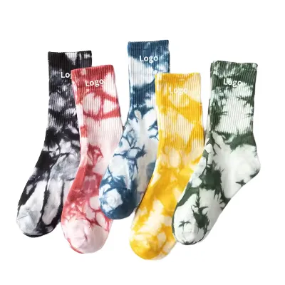 Fashion Trend Nightclub Home Floor Women's Sock Breathable Compression Reflective Bright Color Jazz Hip Hop Middle Socks
