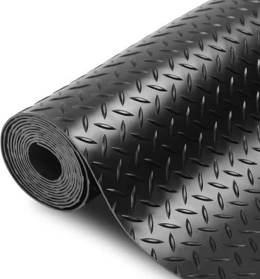 Garage Floor Mat Solid Thickened Black Commercial Grade Heavy Duty Waterproof Non-Slip PVC & Rubber Parking Mat for Golf Cart