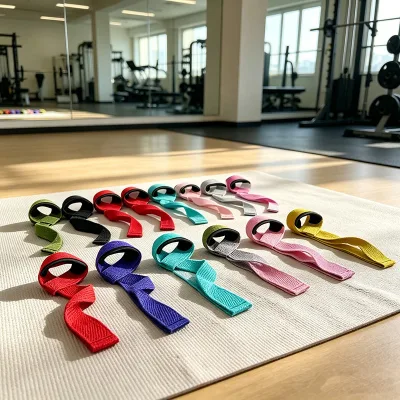 Weight Lifting Straps Heavy Duty Cotton Padded Wrist Support for Deadlift Powerlifting Gym Training Grip Aid Accessories