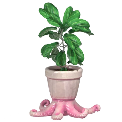 Factory Custom Ceramic Marine Organism Planters pink Octopus Tentacles Flower Pots for Indoor Countertop Plants Home Decor