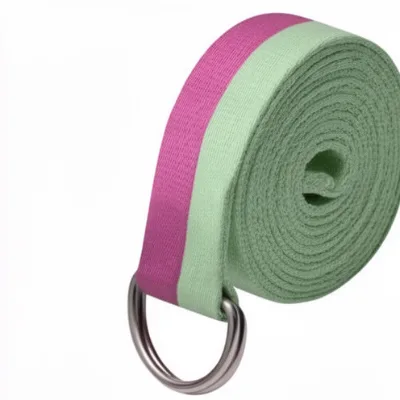 Yoga Strap Tension Straps 100% Cotton 6ft/8ft/10ft (6+ Colors) Solid Pattern Adjustable Non-Slip for Yoga Flexibility Training