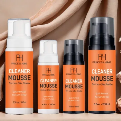 Hot Selling Private Label 100/200ml Fast Glue Remover Gentle Foam Cleaning and Renew Wig Hair System Lace Cleaner