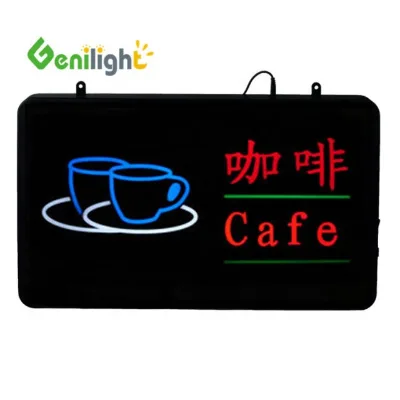 Newly Designed Top Selling Genilight GLT-LSN5633-023 LED Neon Open Sign Animation Customizable Indoor Cafe Decoration-OEM