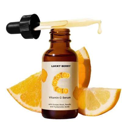 Ultra Hydrating Vitamin C Face Serum for Anti-Aging Anti-Wrinkle Dark Spot Lightening Organic Hyaluronic Acid Herbal Whitening