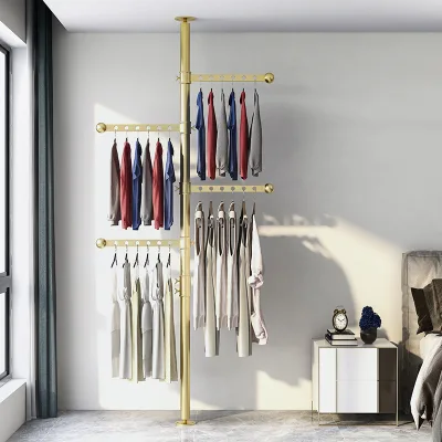Thickened Top-to-bottom Drying Rack, Metal Carbon Steel Hat Organizer Rack, Suitable for Living Room and Balcony