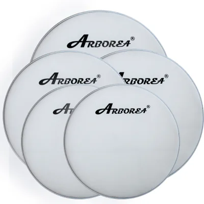 Double Layer White Blasting Drum Head, 10/12/14/16/22 inch for Drum Set, Drum Skin