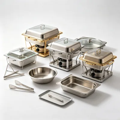 XY Commercial Kitchen Equipment Restaurant Stainless Steel Square Lidded Insulated Mobile Chafing Dish Food Pan Service Tray