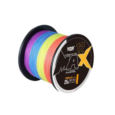 12-Strand Braided Nylon/Polyethylene High-Strength Fishing Line 300m Length for Wholesale Fishing Tackle Long-Casting