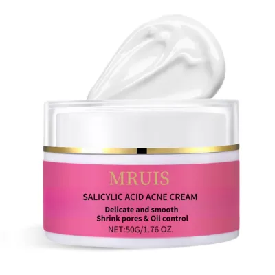 50G Delicate Texture Salicylic Acid Face Cream for Oil Control Pimple Blackhead Removal Smoothing Face Kojic Niacinamide Acids