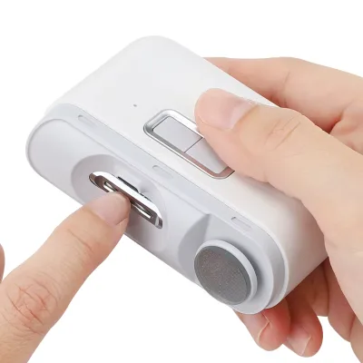 2-in-1 Electric Nail Clipper & Automatic LED Light Grinder Trimmer Mini Manicure Care Tools for Baby & Adult Manicure Care