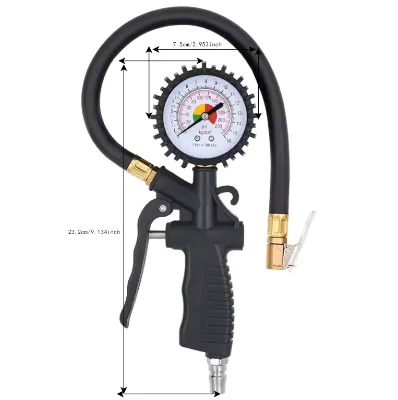 Durable Pointer Tire Pressure Measurement Tool with Anti-Slip Surface and Robust Mechanism ~ Best and Safe Car Tool for Divers