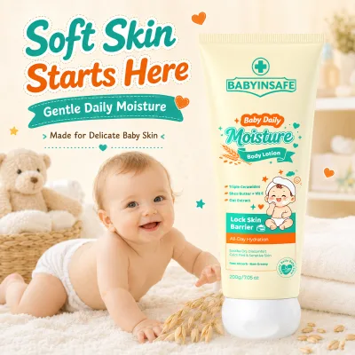 Custom Formula Baby Body Lotion Natural Oat Soothes Sensitive Irritation Prevents Dryness Peeling Mild Non Irritating Oil Free
