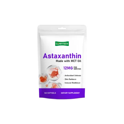 OEM ODM Astaxanthin Made with MCT Oil Softgels with Astaxanthin Neutralizes Free Radicals and Supports Healthy Aging Softgels