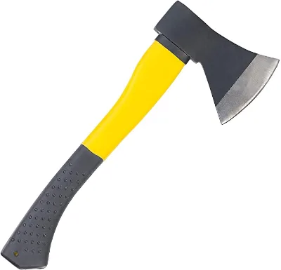 Splitting Axe Woodworking Survival Technology Axe 600g Universal Hatchet with Fiberglass Handle and Rubber Handle