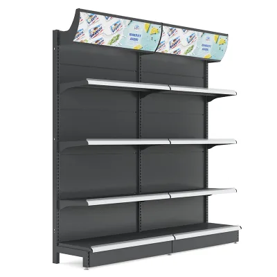 Boyuehong Modular Light Duty 3-Shelf Boltless Single-sided Rectangle Supermarket Rack Metal Gondolas for Minimarkets Retail