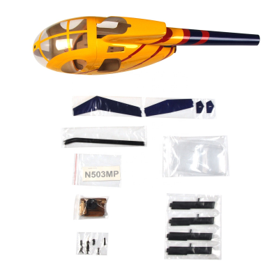 Helicopter Fuselage Toys Hot 450 Size MD500E Yellow-Blue Painting RC Air Plane