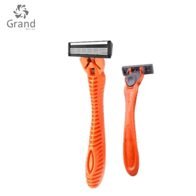 Professional Disposable 5 Blade Stainless Steel Blades Cartridge Replaceable Men Women Razor with Lubricant for Hotel and Salon