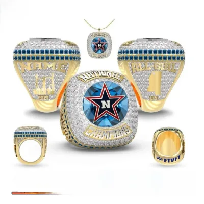 Customized Brass Championship Basketball Ring School & Company Memorial Personal Ring for Sports
