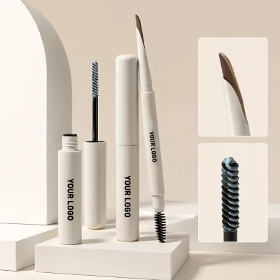Natural Eyebrow Gel Set With Pencil Waterproof Brow Definer Kit High Pigment Long Wear Makeup for Beauty Brands
