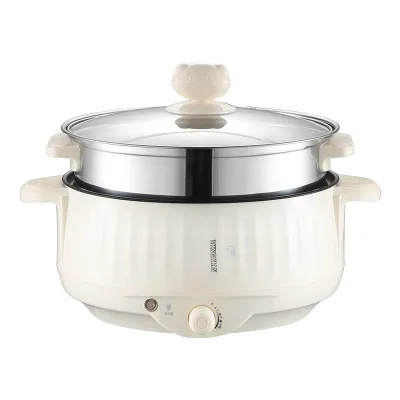 Portable Multifunctional Electric Cooking Pot with Steaming Basket and Steaming Integrated Pot