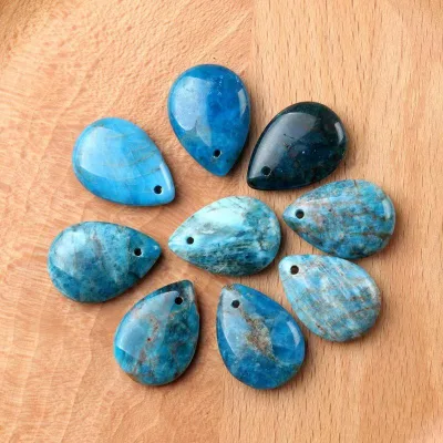 Wholesale Natural-colored Crystal Water Drop Pendants
