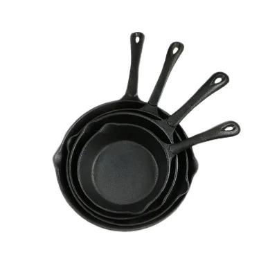 High Quality Home Cooking Cast Iron Frying Pan Kitchen Cookware Cast Iron Cooking Paella Pans