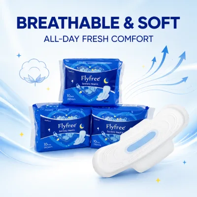 Ultra Thin Breathable Soft Cotton Winged Nonwoven Sheet Custom Female Pads High Absorbency Leak Guard Wholesale Sanitari Pad